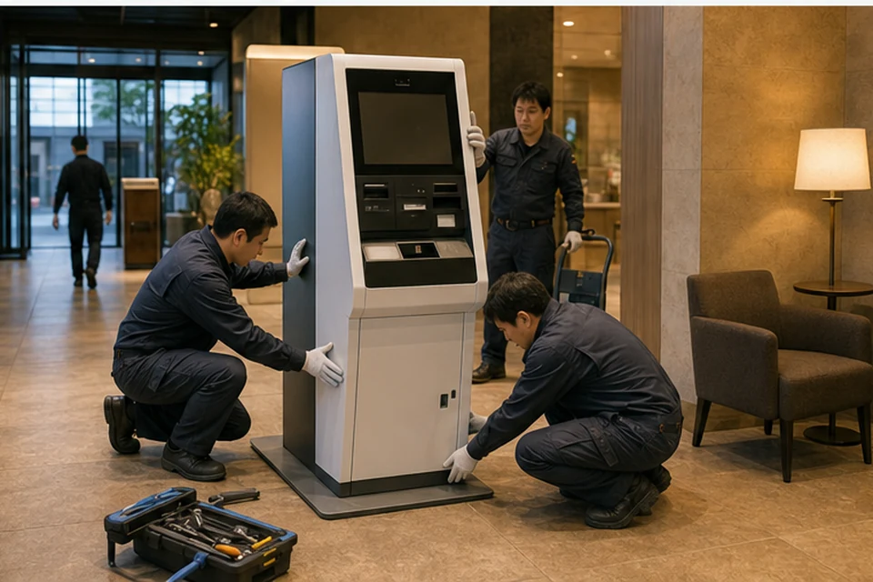 施設へ外貨両替機を設置