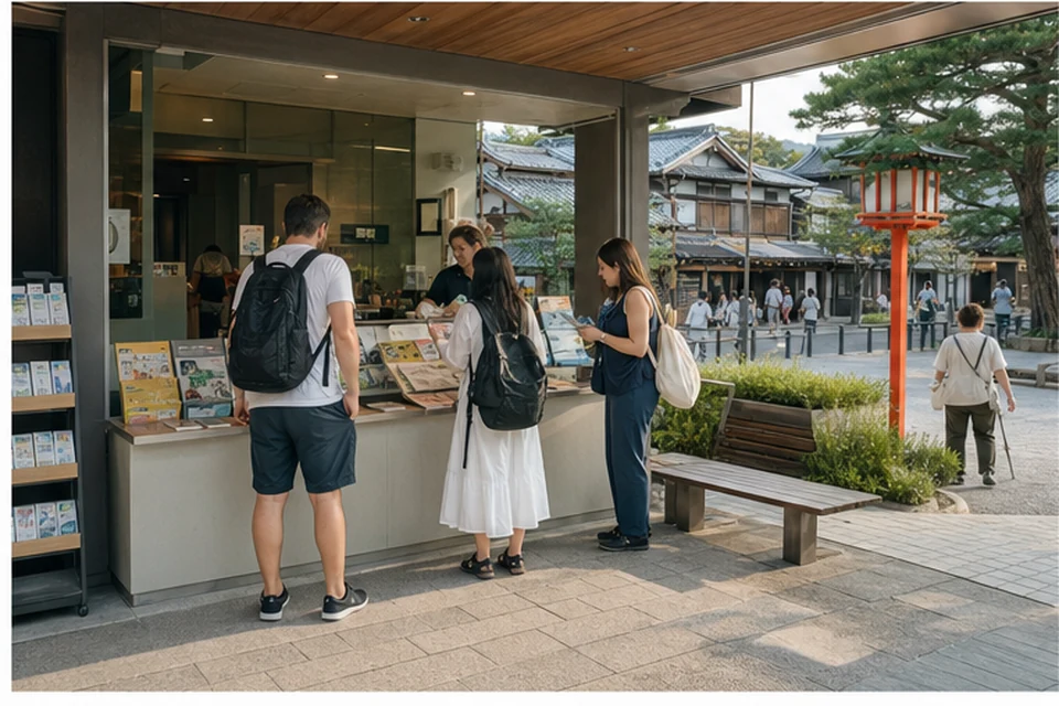 観光案内所の外貨両替機導入イメージ