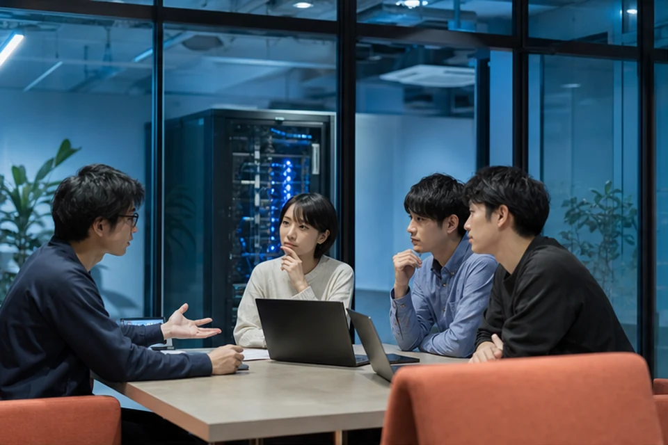AIサービス開発チームがGPU環境を利用する様子