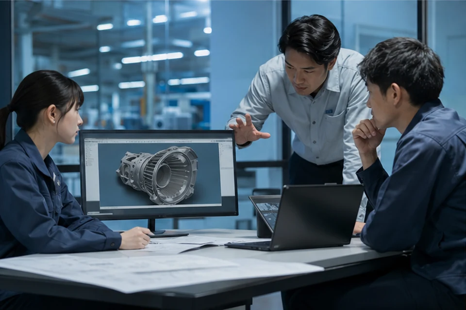 製造業の設計担当者がGPU計算を検討する様子